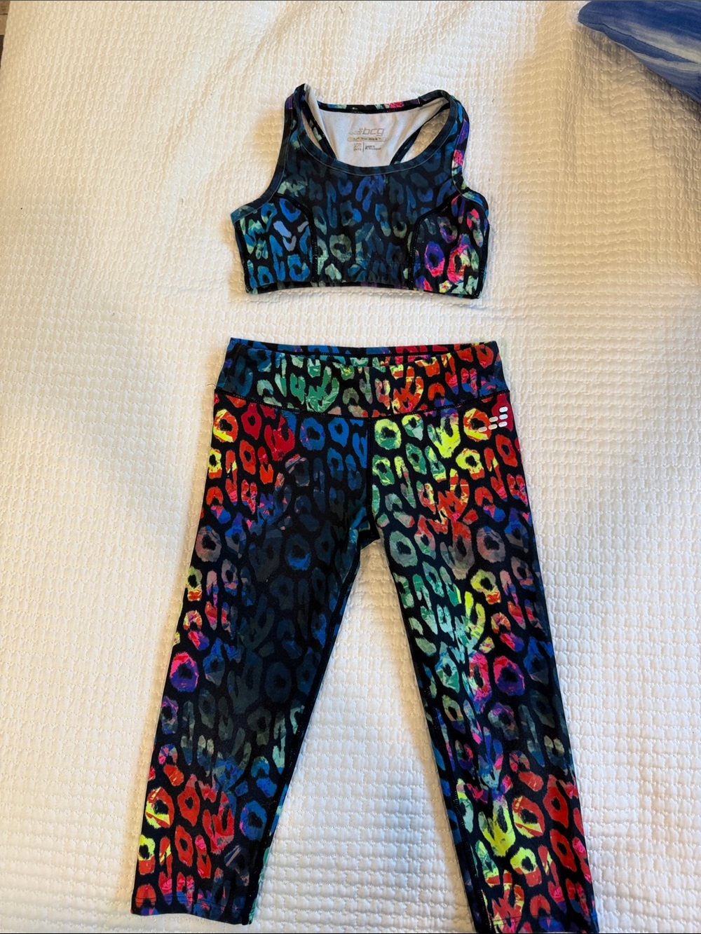 bcg Kids Rainbow Leopard Active Set - Black Multicolor